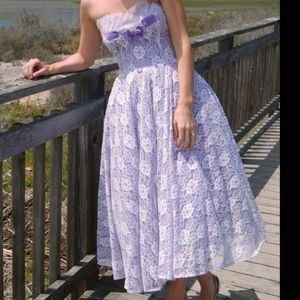 1950s lace prom dress